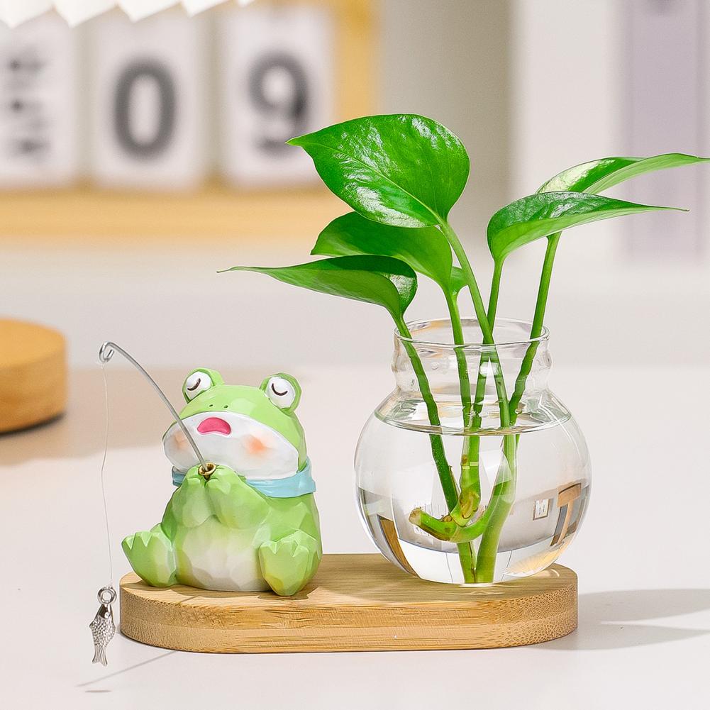 Propagation Station Vase - Schattige harsfiguren Mini plantenvermeerderingsstation met hydrocultuur