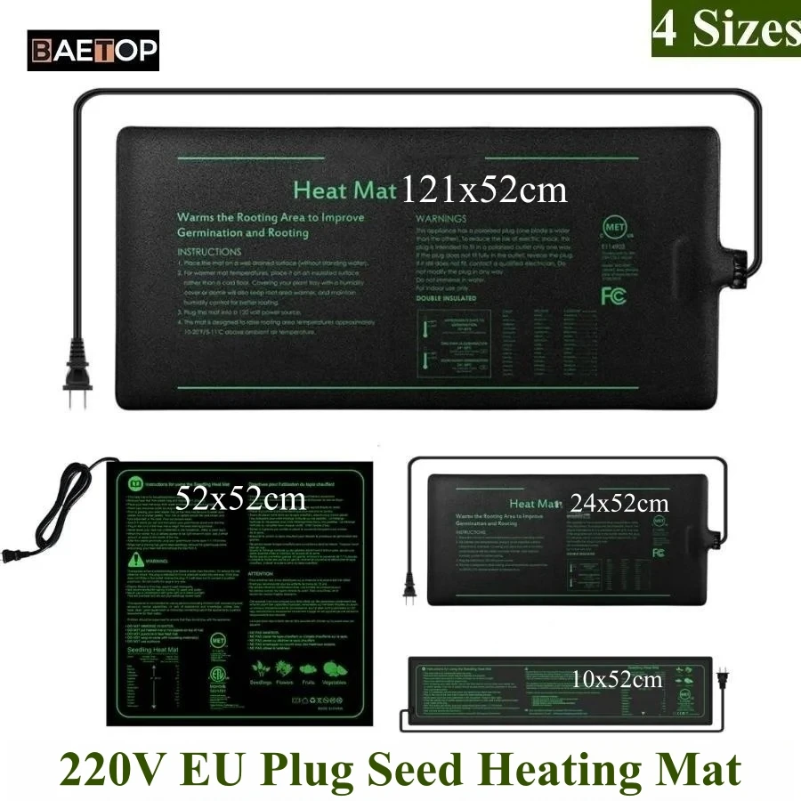 Heat Mat Seedling - 4 Maten 220 V EU Plug