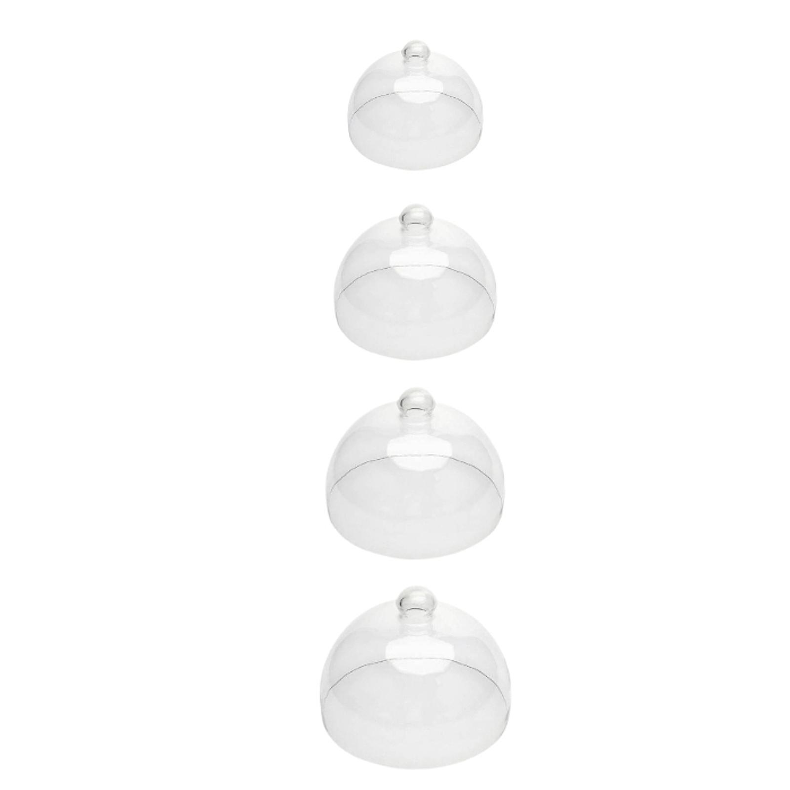 Plastic Dome Clear - Glazen taartglazen, koepelvormige, transparante taartplateau, deksel,