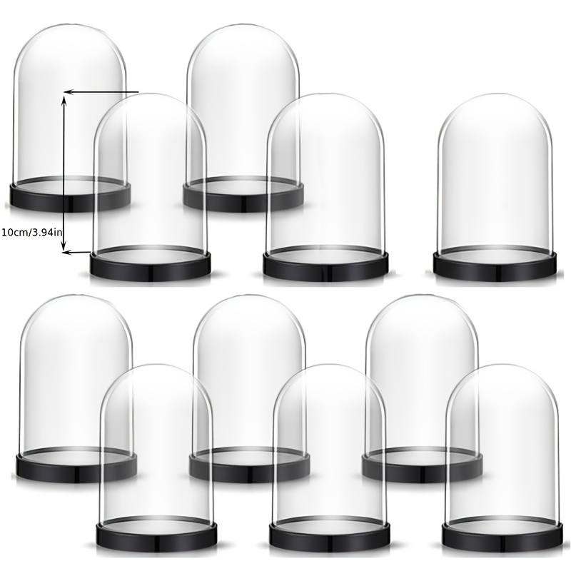 Plastic Dome Clear - Transparante plastic kerstbalendoos met voet, decoratiebox