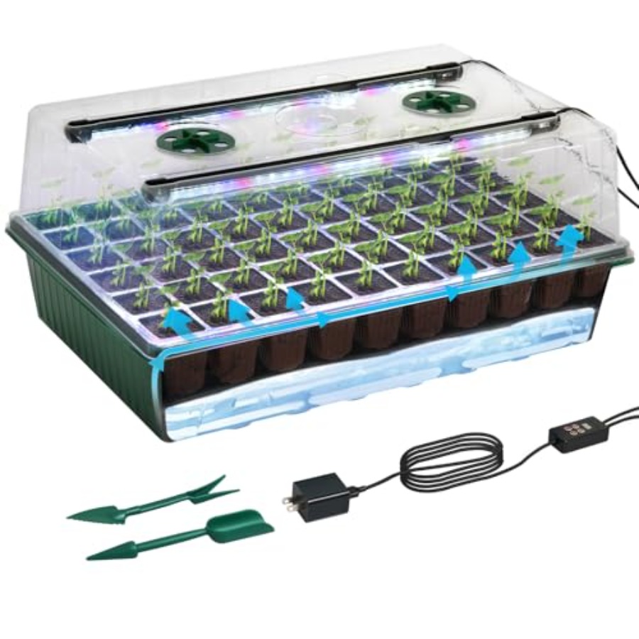 Humidity Dome Kit - Zaaitray met groeilamp 60-cellige zaaitrayset met