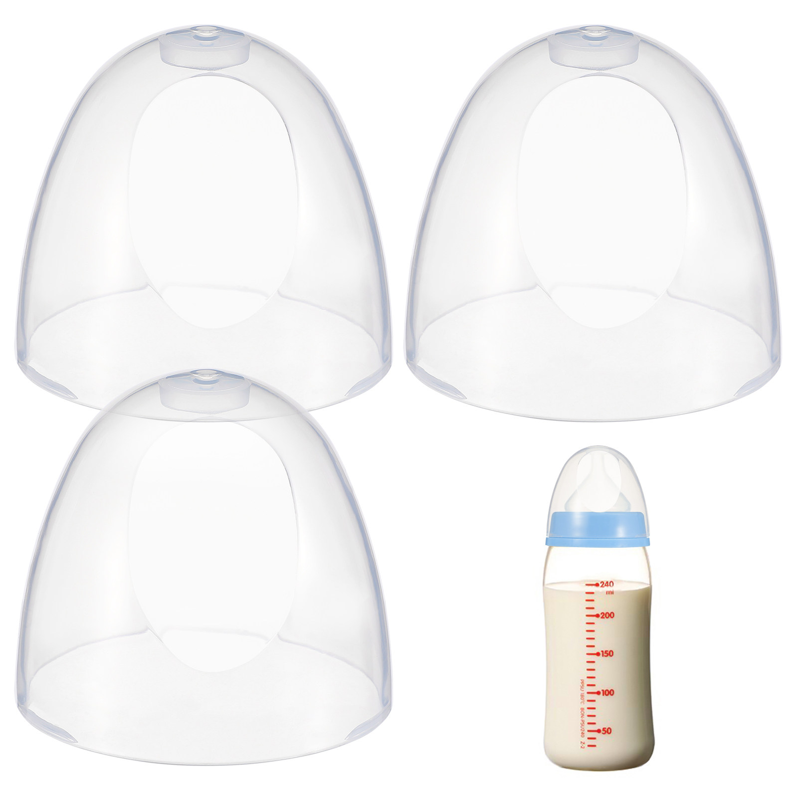 Plastic Dome Clear - Vervangende plastic babyflesdoppen, lekvrije melkvoedingsdoppen, transparante