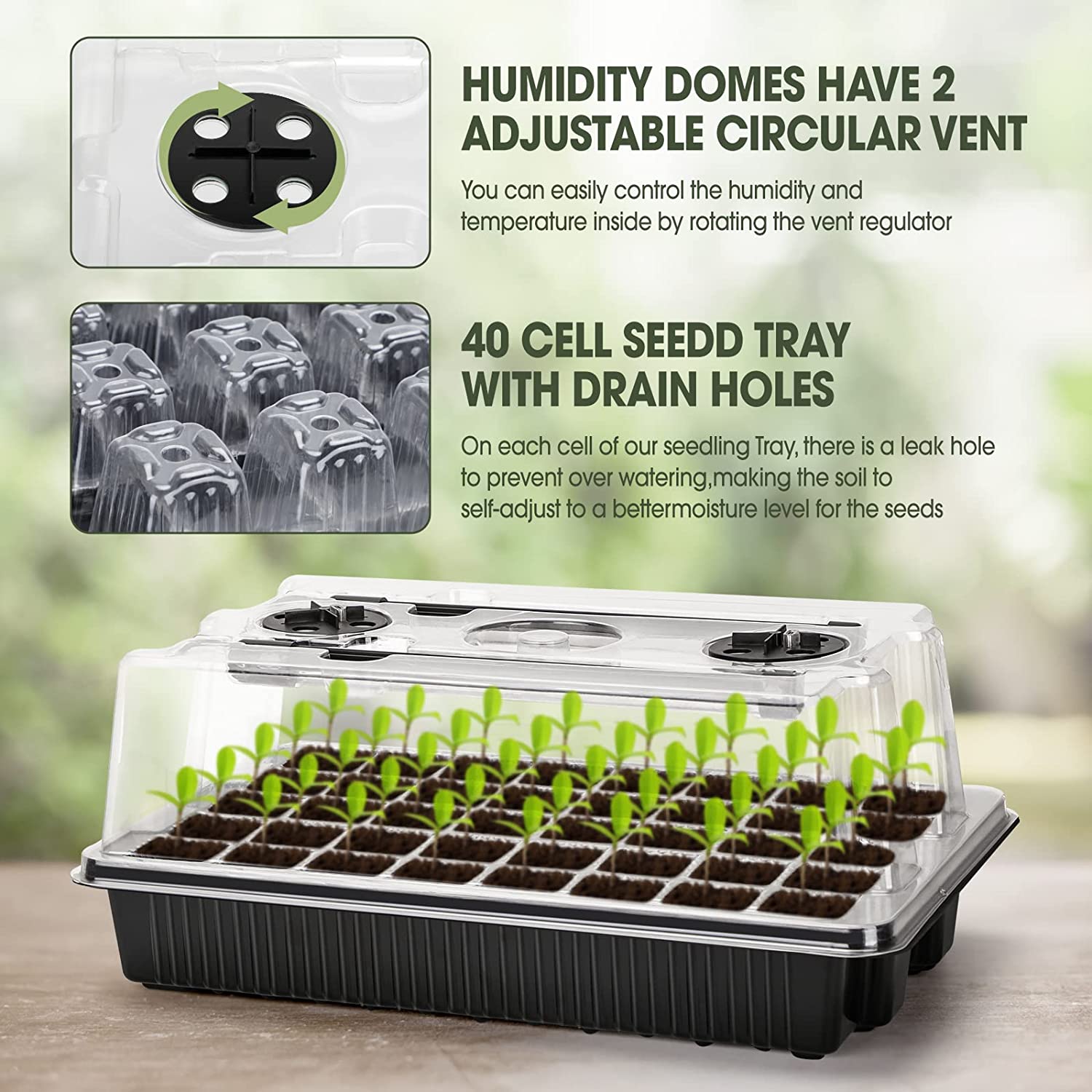 【Beste】1 set zaadstartbakjes m - Humidity Dome Kit recensie en prijs