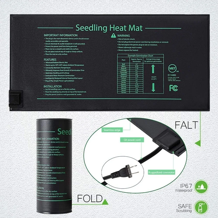 4 Maten 220 V EU Plug Zaailing - Heat Mat Seedling recensie en prijs