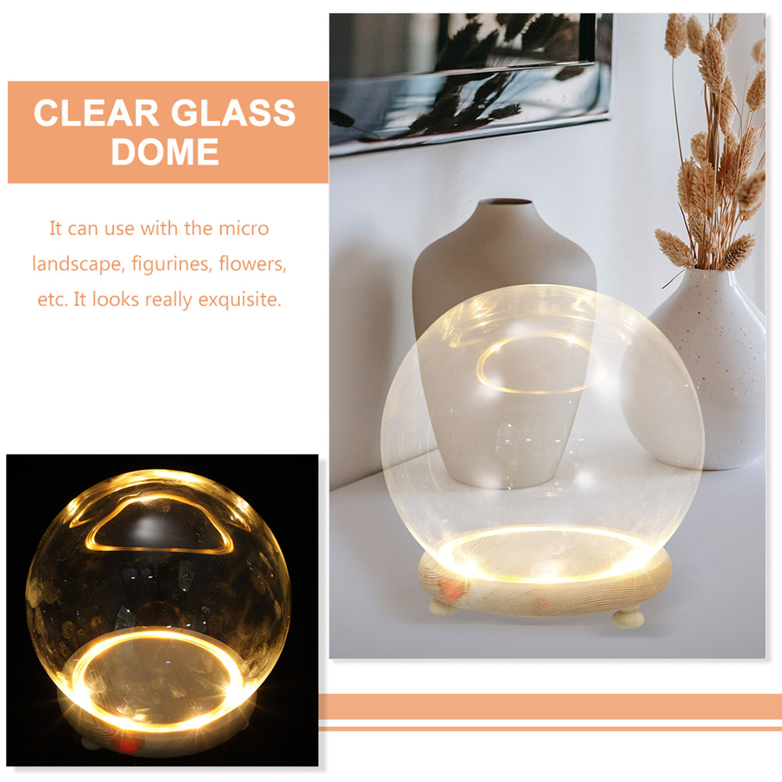 Glazen koepelvormige displayka - Plastic Dome Clear recensie en prijs