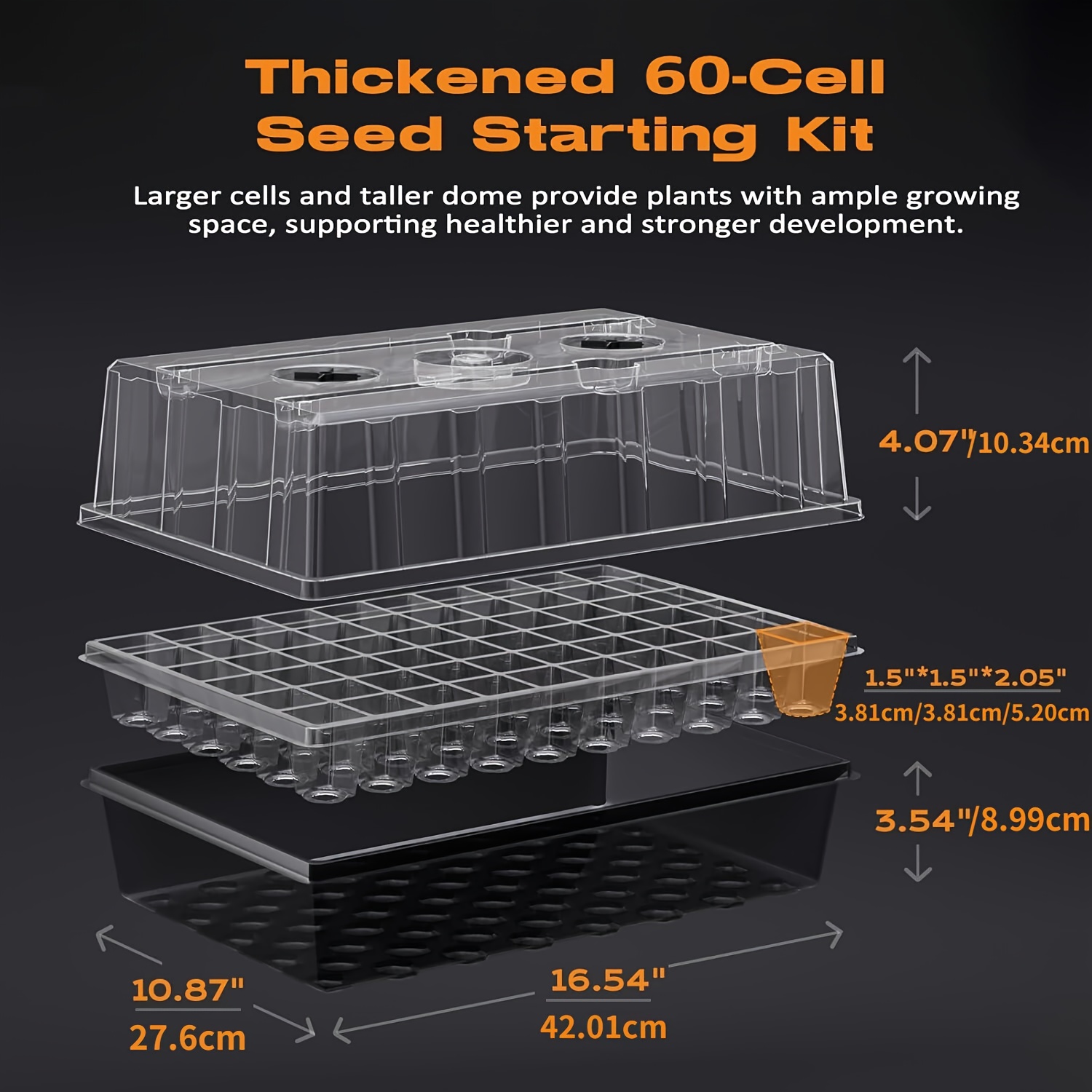 60-cellige zelfwatergevende za - Humidity Dome Kit recensie en prijs