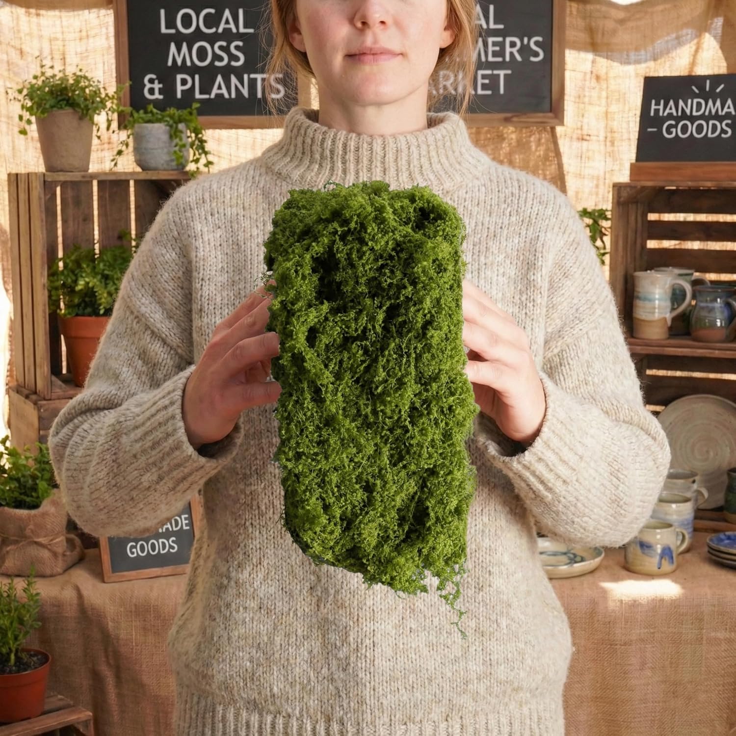 Kunstmatige mos tafelloper don - Sphagnum Moss Dry recensie en prijs