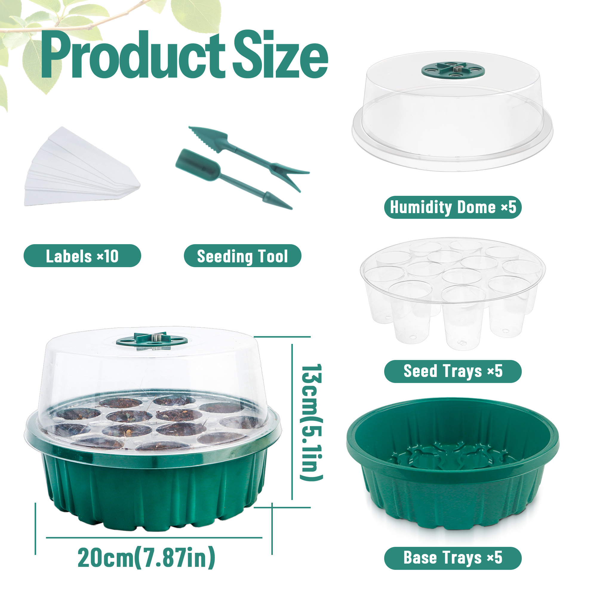 5-delige zaadstartset met plan - Humidity Dome Kit recensie en prijs