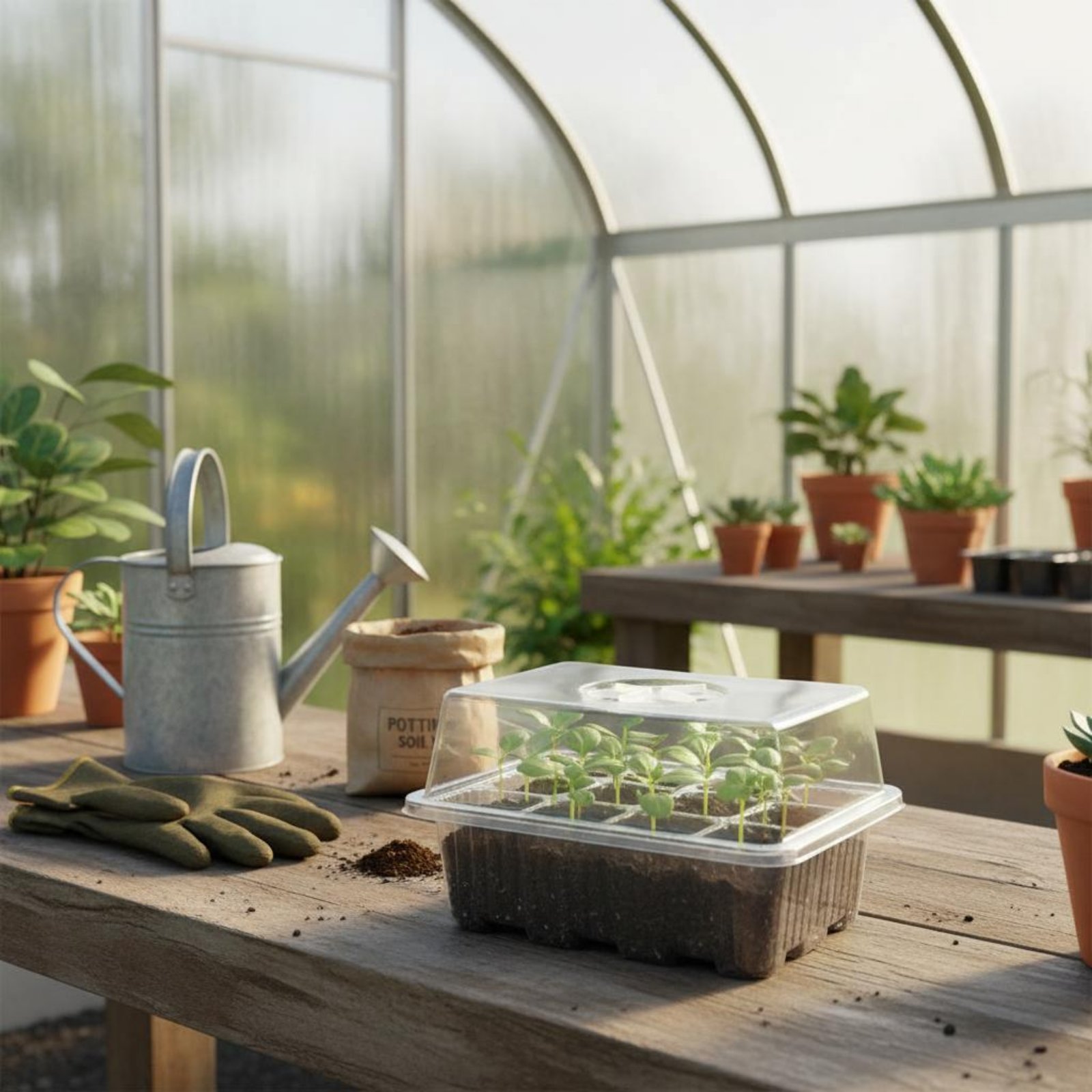 12-delige kiembak met transpar - Humidity Dome Kit recensie en prijs