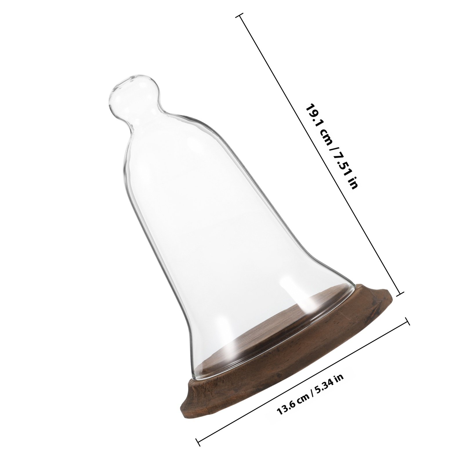 Glazen cloche, hoge glazen dis - Plastic Dome Clear recensie en prijs