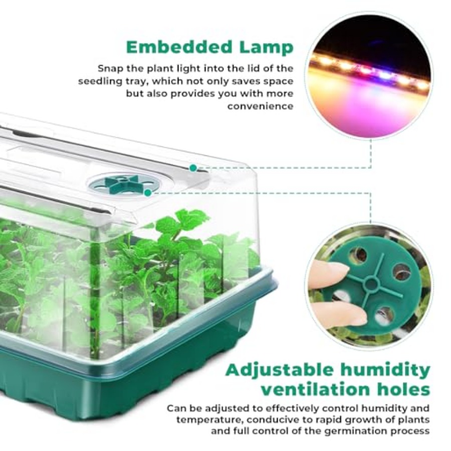 Zaaitray met groeilamp, 96-cel - Humidity Dome Kit recensie en prijs