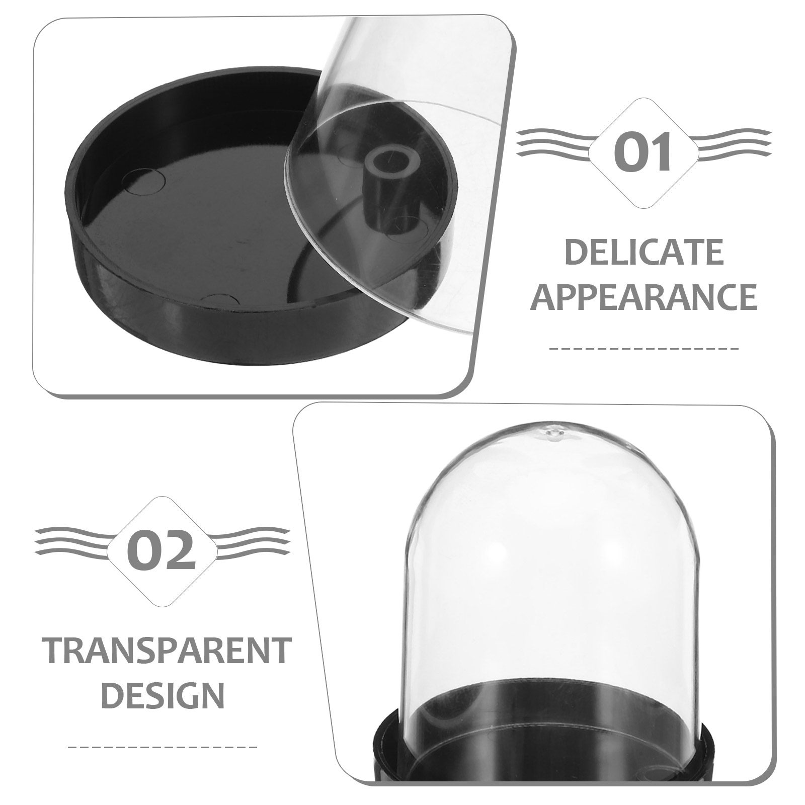 4 stuks transparante micro-lan - Plastic Dome Clear recensie en prijs